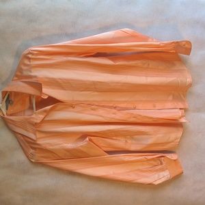 Woman's peach stripe 50% cotton 50% Polly